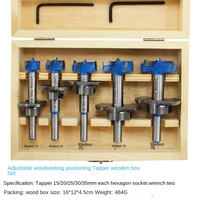 cabinet hinge hole opener set positioning woodworking hole opener adjustable hinge positioning drill 15 35mm drill bit set