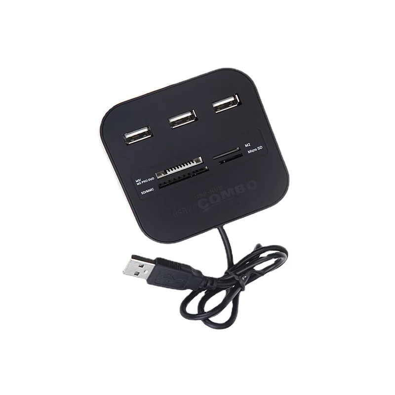 

High Speed USB 2.0 Hub 3 Ports with Card Reader Mini Hub USB Combo All In One USB Hubs Splitter Adapter for PC Laptop Computer