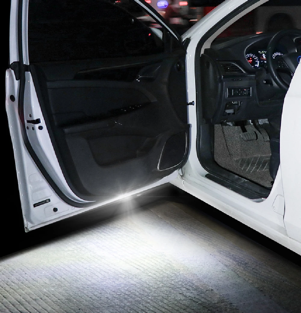 

Автомобильный светодиодный светильник приветствия, магнитное управление, зарядка через USB, автоматическая открытая дверь, безопасная сигнальная лампа для предотвращения столкновений