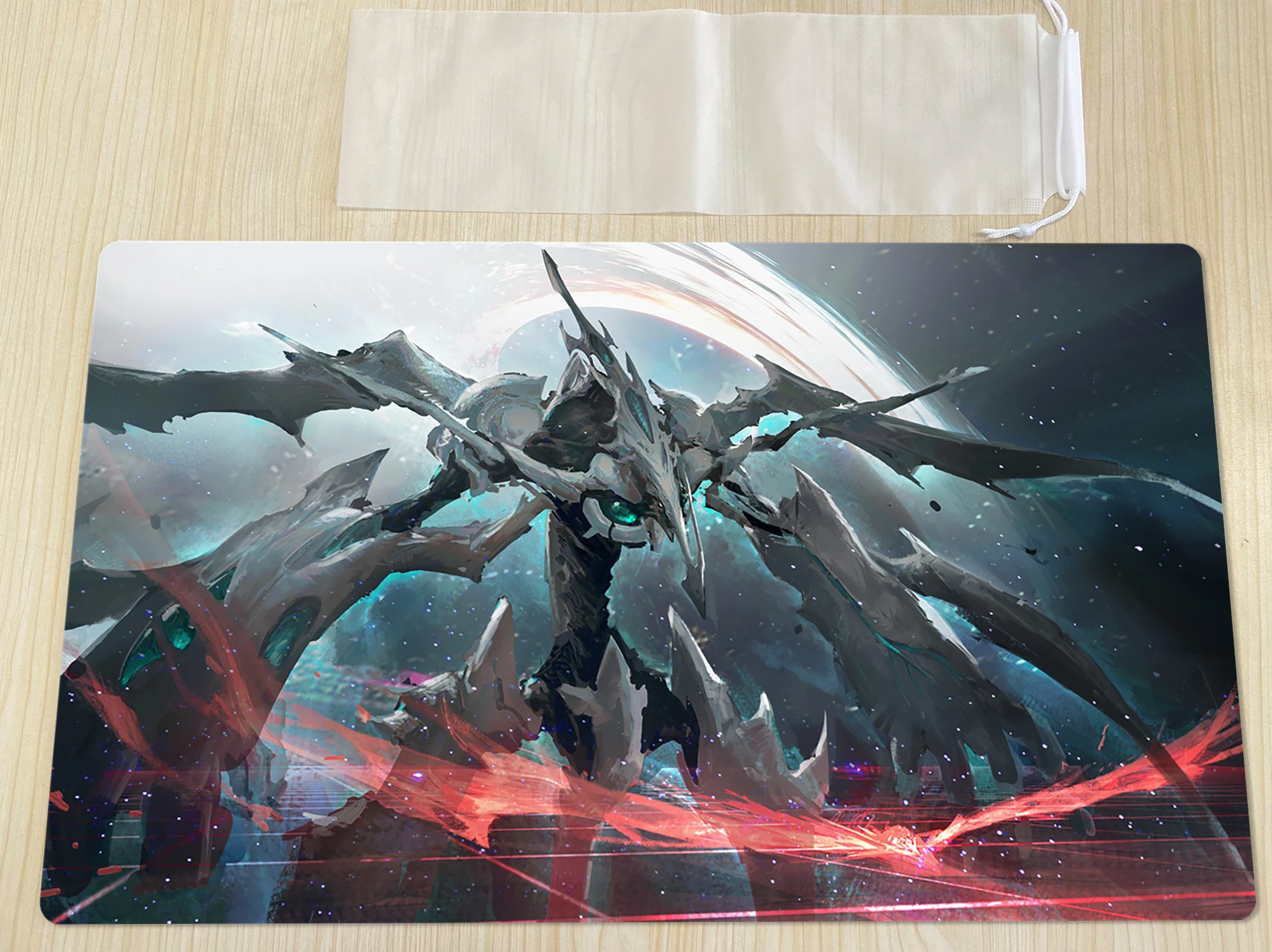 

YuGiOh Playmat Shooting Quasar Dragon Mat TCG CCG Board Game Trading Card Game Mat Anime Mouse Pad Rubber Desk Mat Zone Free Bag