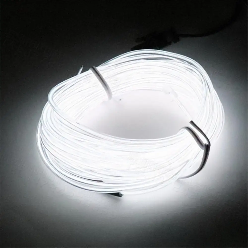 

Car El Luminous Line Decoration 2.3mm Durable Diy Costumes Light Car Accessories Led Strip Lamp Flexible Aa Battery 3v Stable