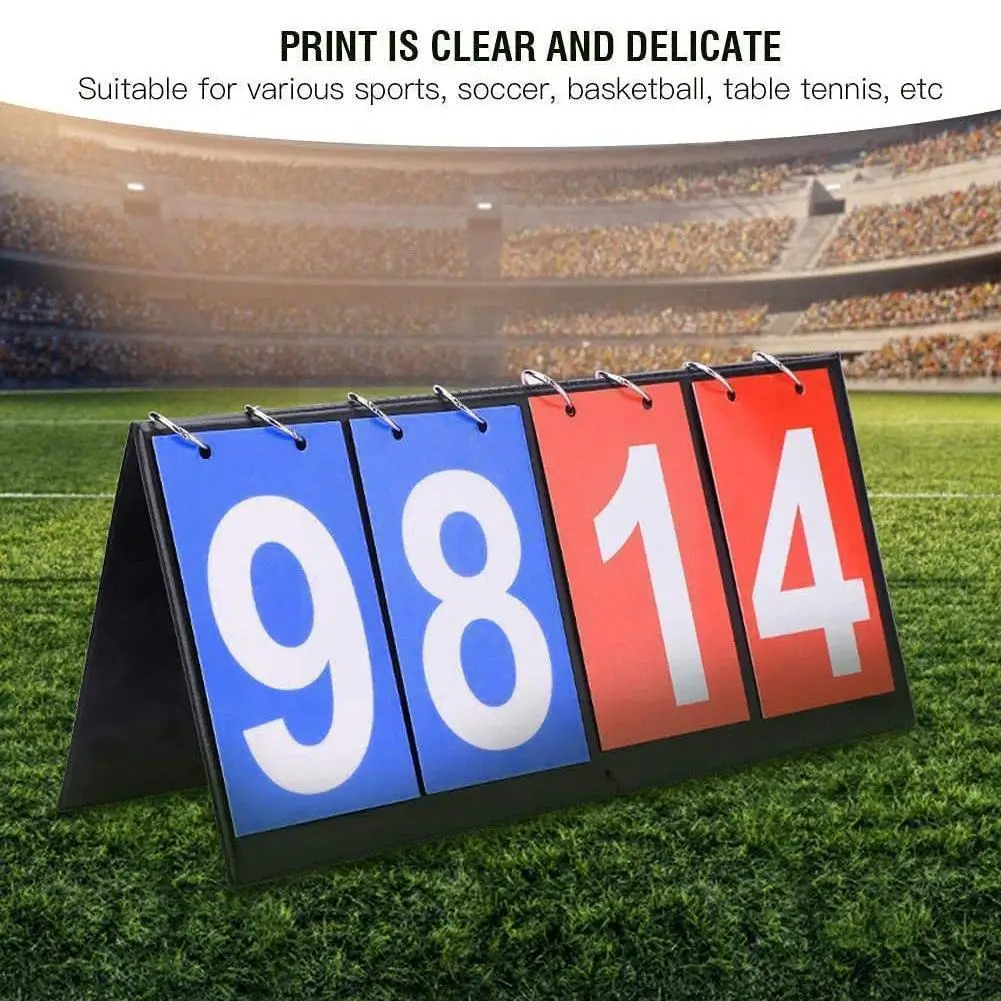

Multi Digits Scoreboard Score Keeper Score Flipper For Basketball Tennis Badminton Football Outdoor Sports Red Blue Color X6j3