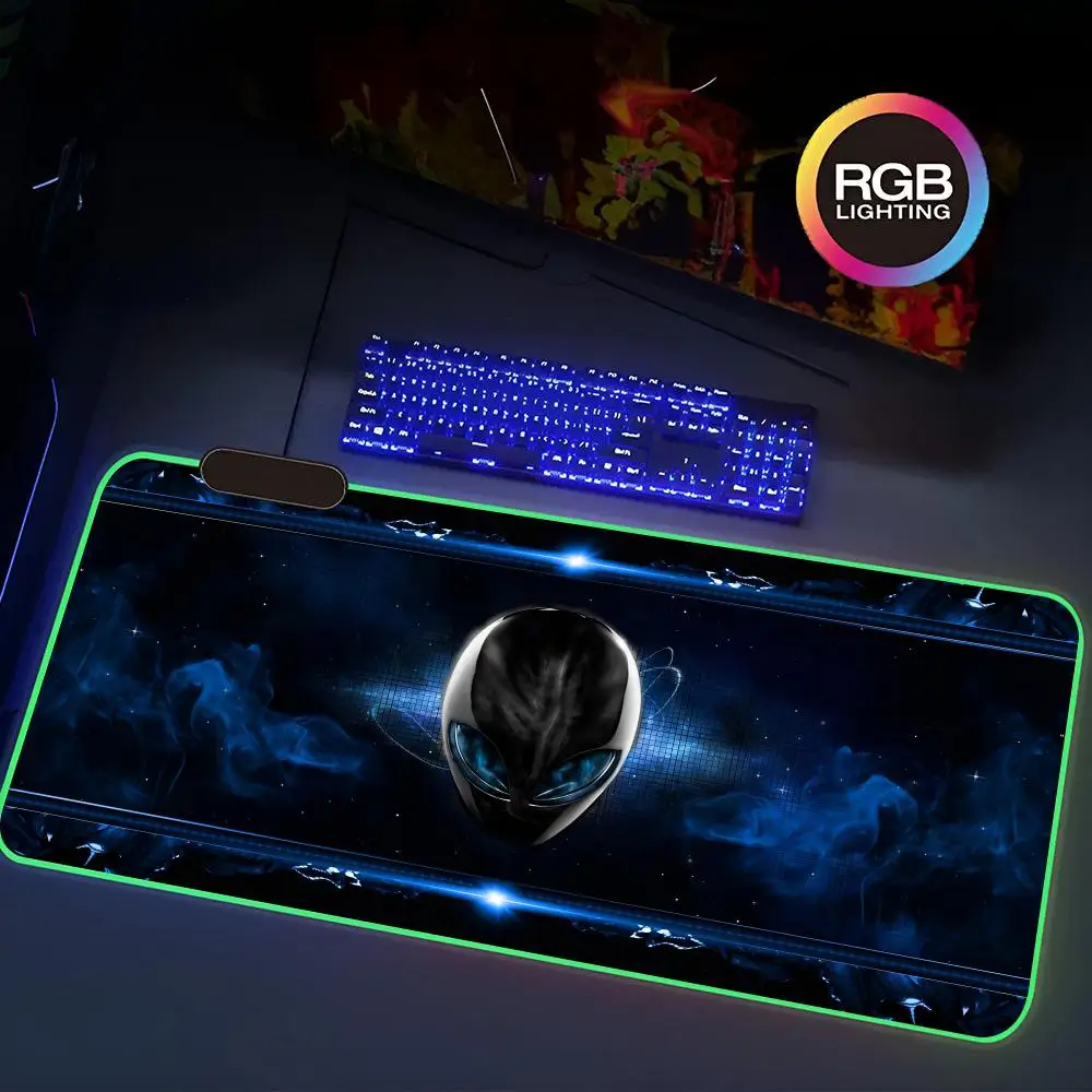 Игровой коврик для мыши A-alienwareares Rgb клавиатуры очень большой компьютерного стола