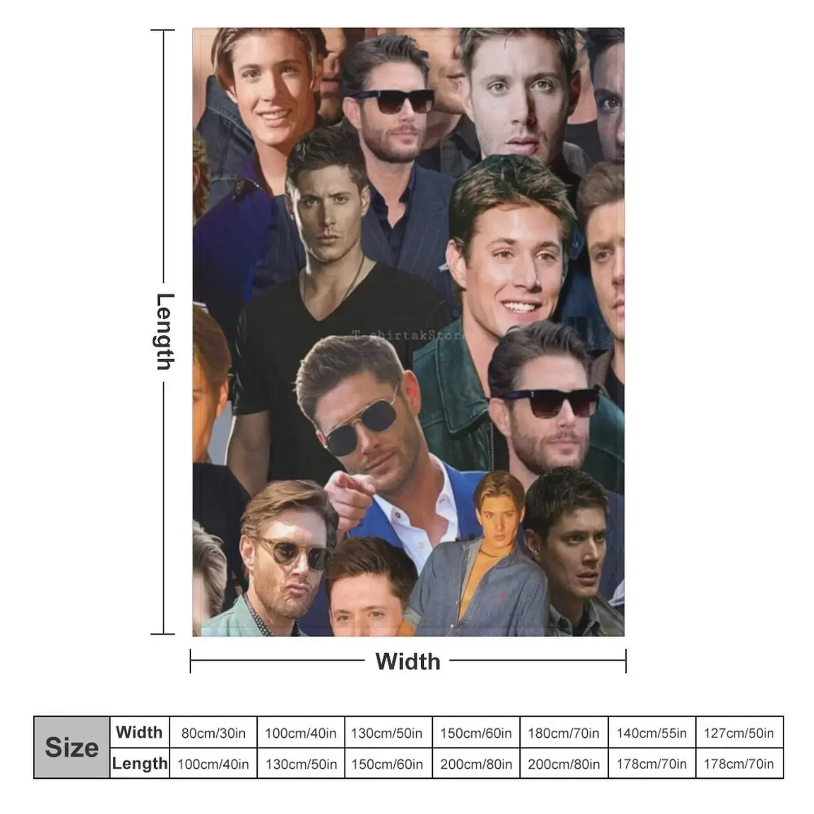 Jensen Ackles фотоколлаж пледы гигантский диван фланелевая ткань утяжеленные одеяла