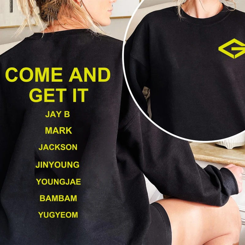GOT7 Homecoming Come and Get It-Sudadera con capucha para mujer, suéter coreano Kpop Merch, Tops estampados