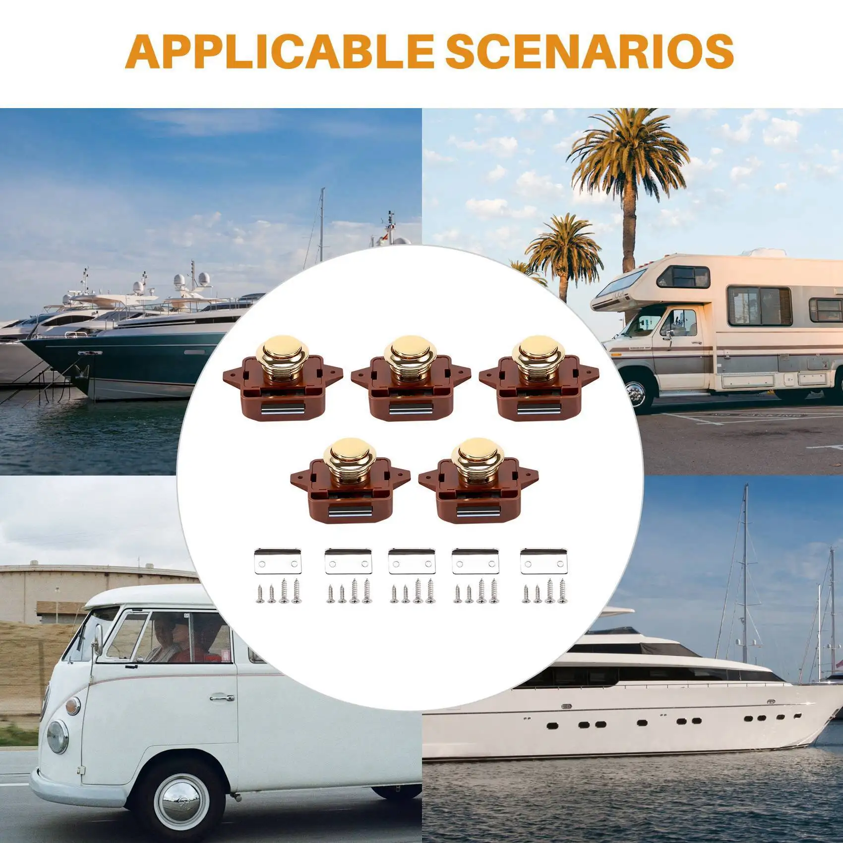 5 шт. дверная ручка без ключа замок для автофургона каравана лодки моторного