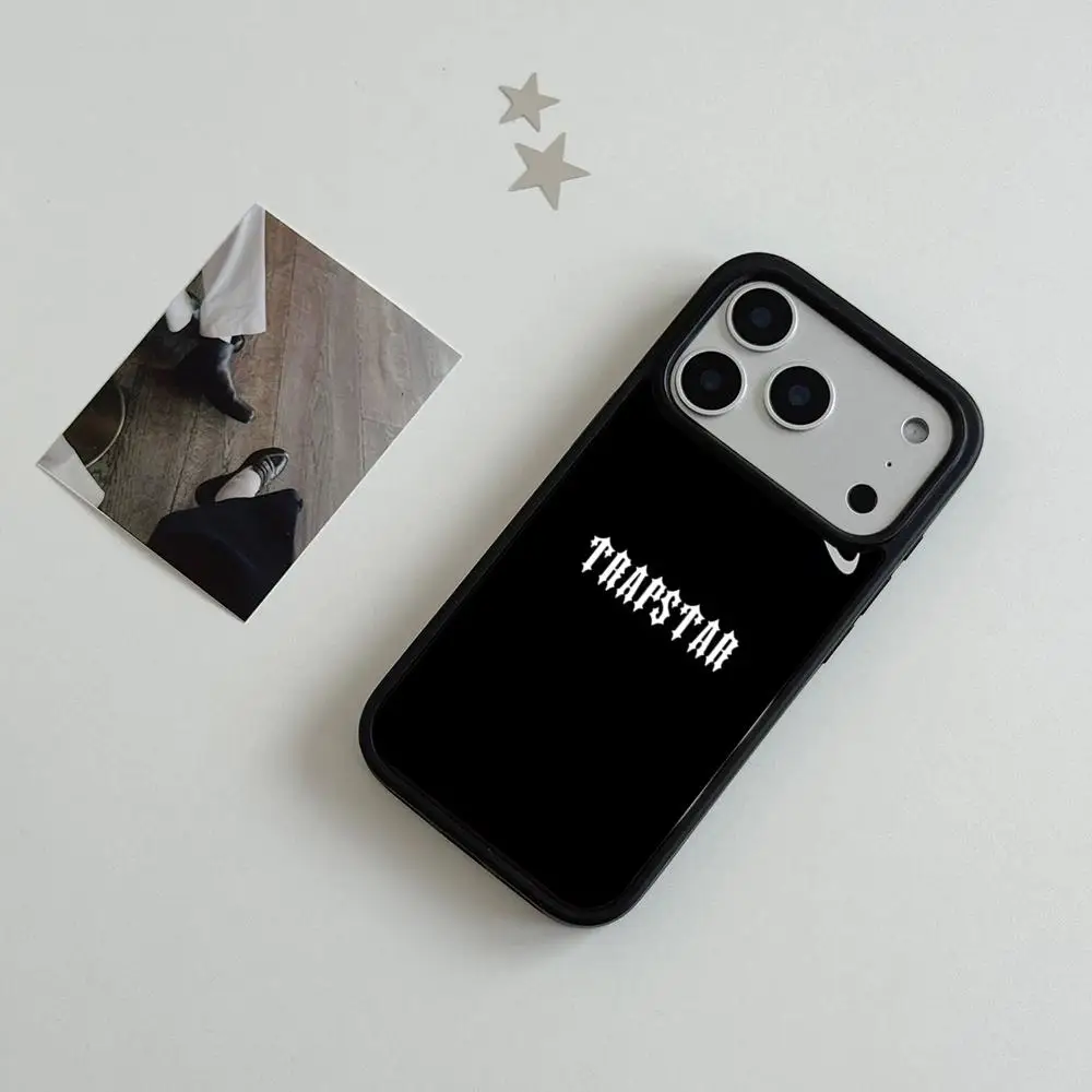 Фото Горячая новинка: чехол T-Trapstars для iPhone 17 Air, 16, 15, 14 Plus, 13, 12, 11 Pro Max – двухцветный, из твердого поликарбоната, модный защитный чехол №5