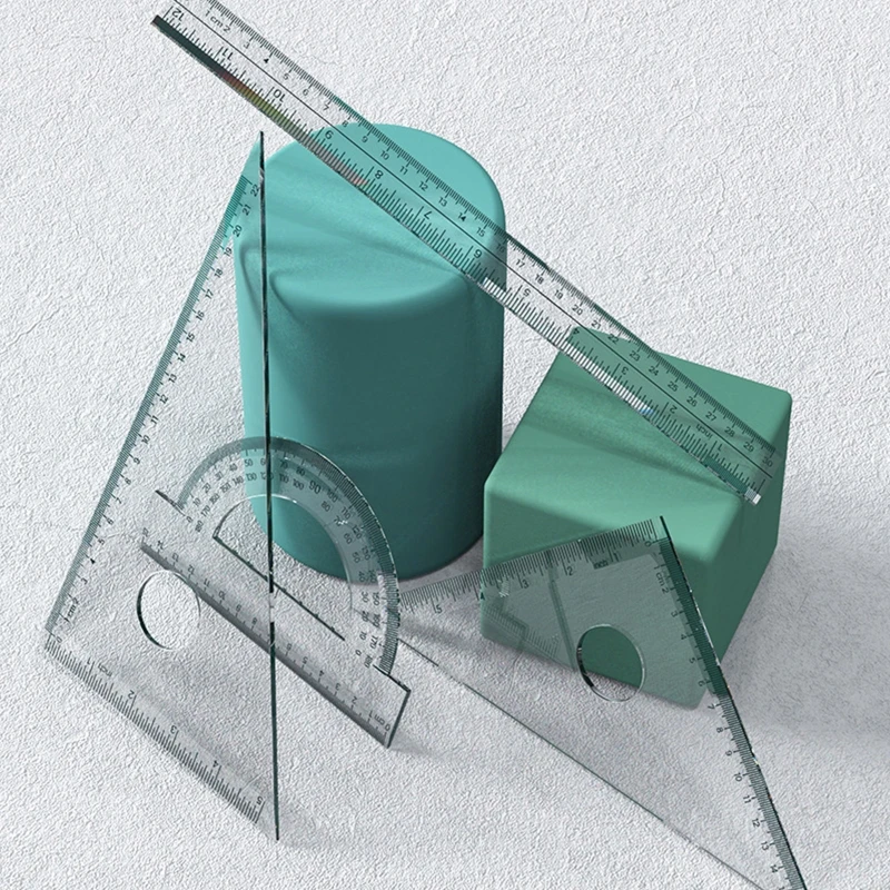 

124A 4 формы силиконовая смола линейка комплект пресс-форм ручной работы прямая Линейка квадратные линейки треугольная линейка транспортир ф...