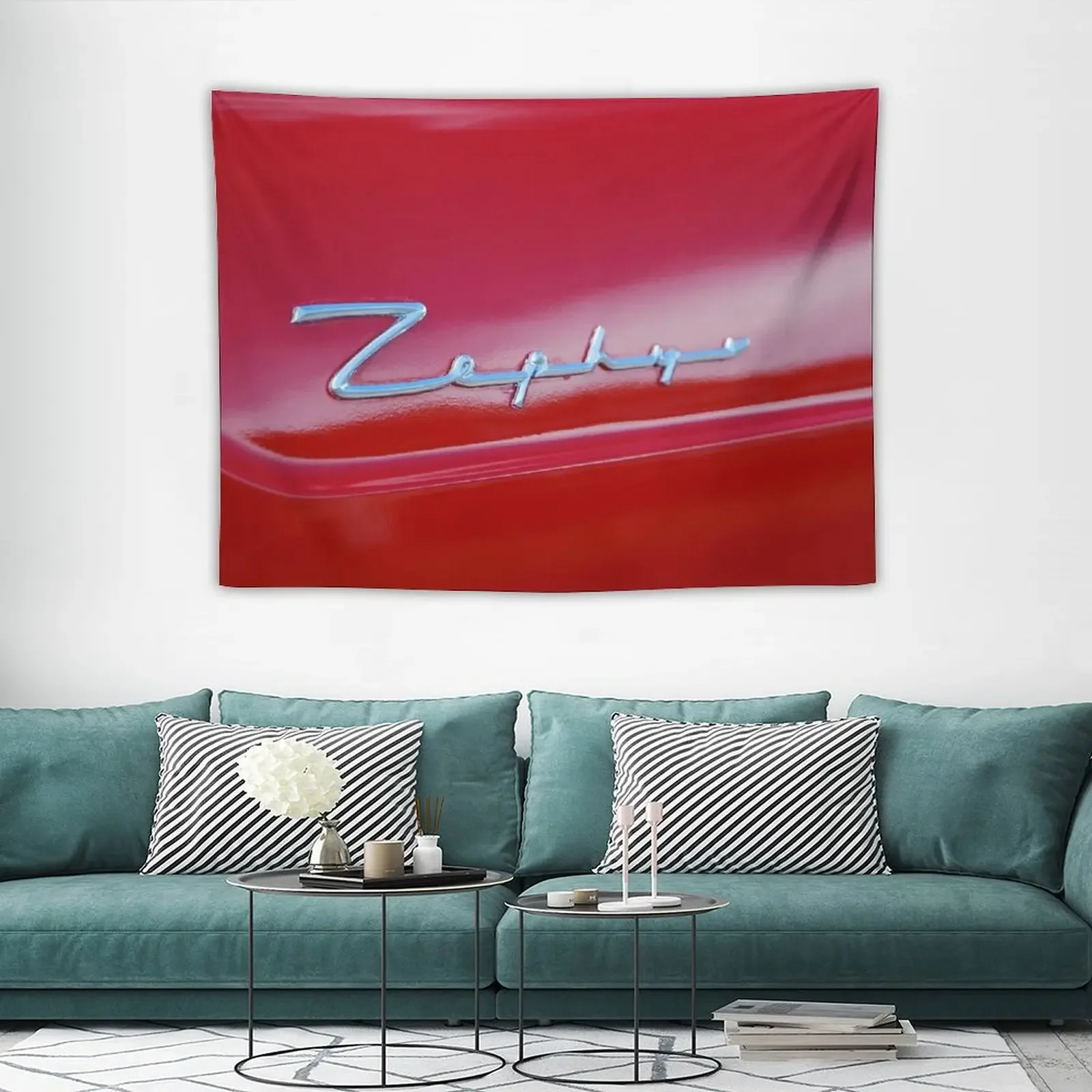 Красный Zephyr значок гобелен украшение для спальни декор