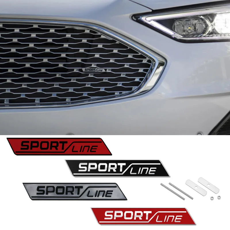 Металлическая Наклейка на решетку для спортивной линии эмблема задний багажник