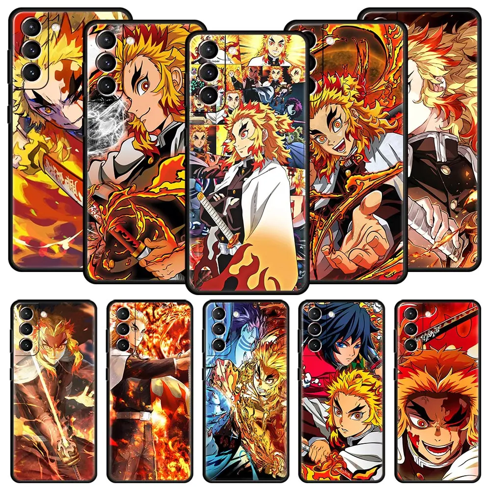 

Kyōjurō Rengoku Kimetsu no Yaiba Phone Case For Samsung Galaxy S23 S22 Ultra S20 S21 FE 5G S10 S9 Plus S10E S8 S7 Edge TPU Cover