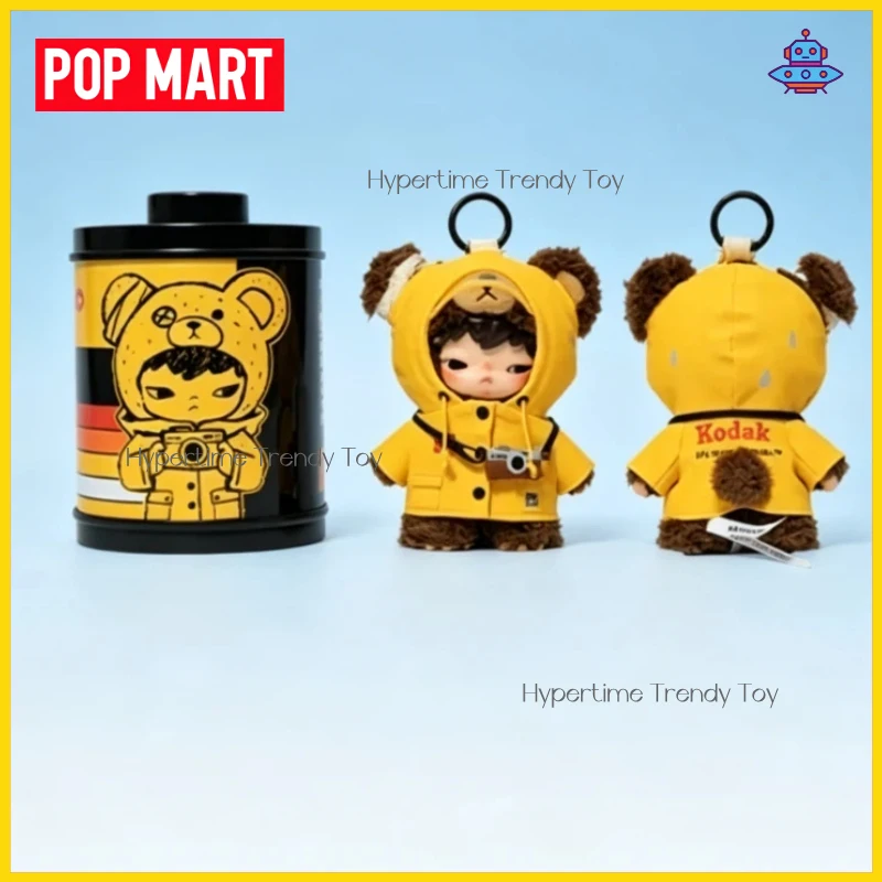 Фото Новинка! Хит продаж! POP MART Hirono X Kodak Ono Bear: Виниловая плюшевая игрушка-украшение, милая подвеска, игрушка-компаньон для дома, кукла, сюрприз, праздничные подарки №1