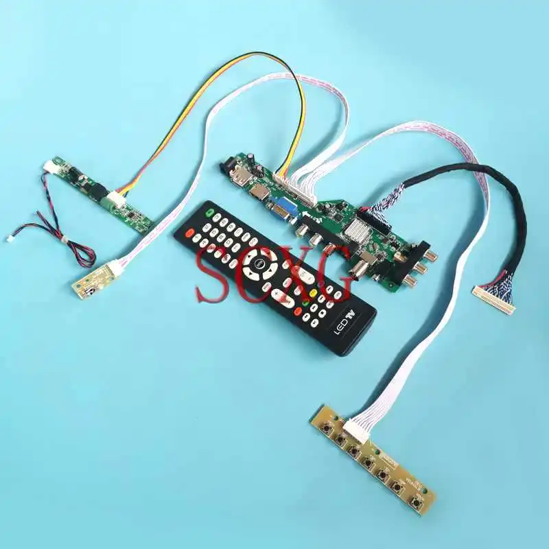 

LCD Display Matrix DVB Controller Board Fit LM238WF4 LM238WF5 23.8" DIY Kit HDMI-Compatible VGA USB AV RF LVDS 30 Pin 1920*1080