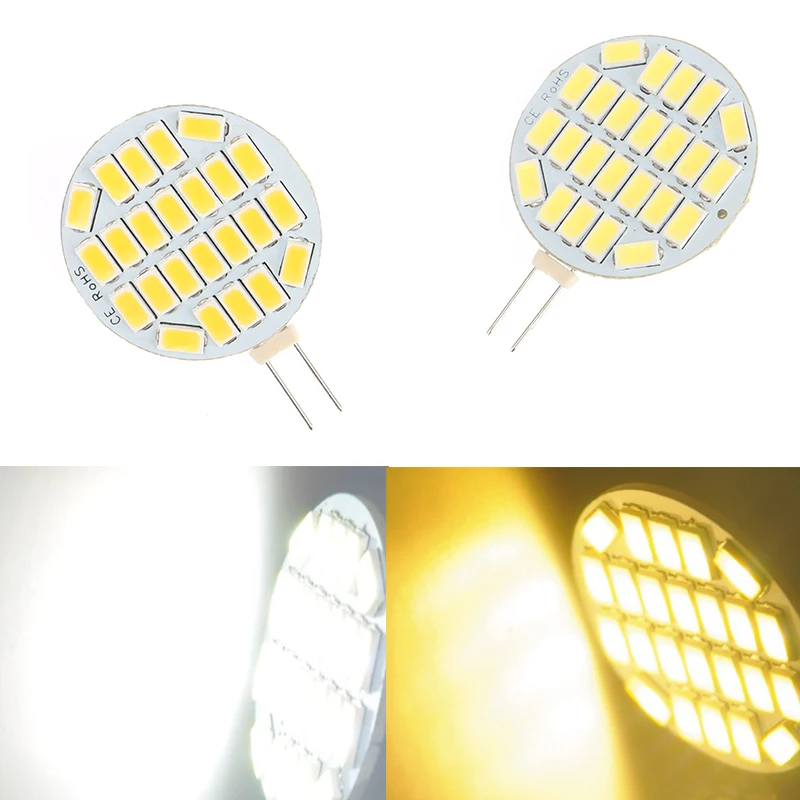 

12V AC LED Lamps 3W RV Lighting Replaces 25W Halogen Bulb 600LM 24leds 5730smd No Flicker Range Hood Boat Light