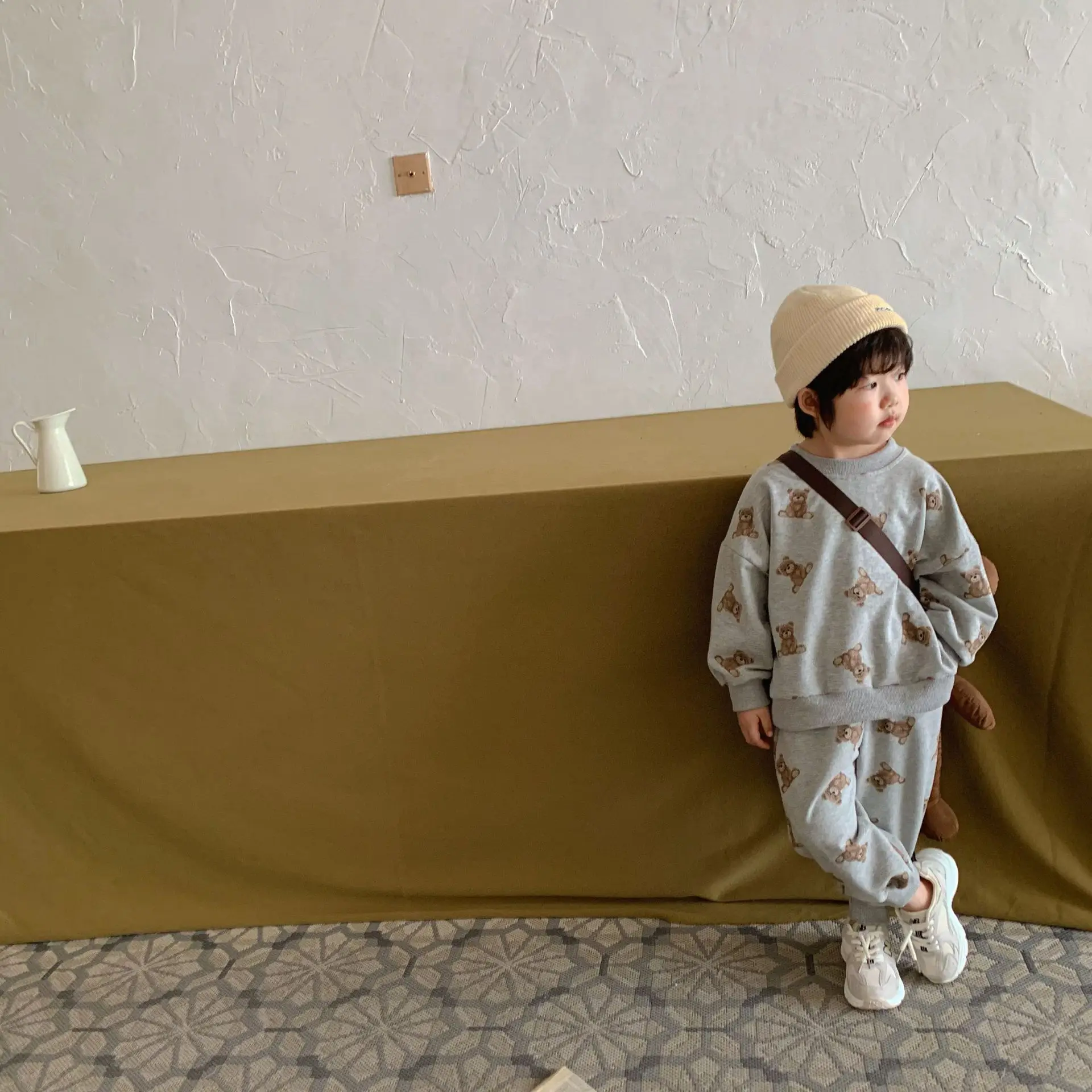 Freely Move Children Sweatershirt Boy Girl Clothing Spring Autumn Casual Boy Tops Sport Suit Pant Kids Outfits Children Clothes