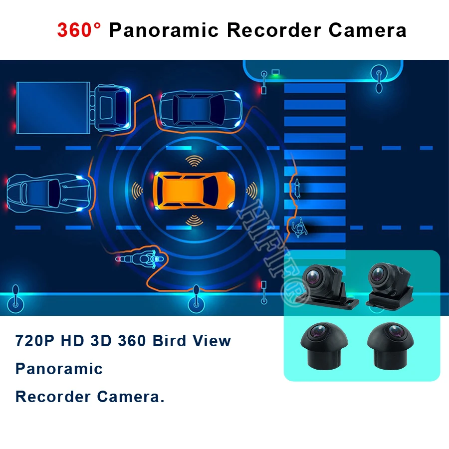 

360 ° панорамная камера 720P HD Задняя/передняя/левая/правая 360 панорамные аксессуары для автомобиля android радио