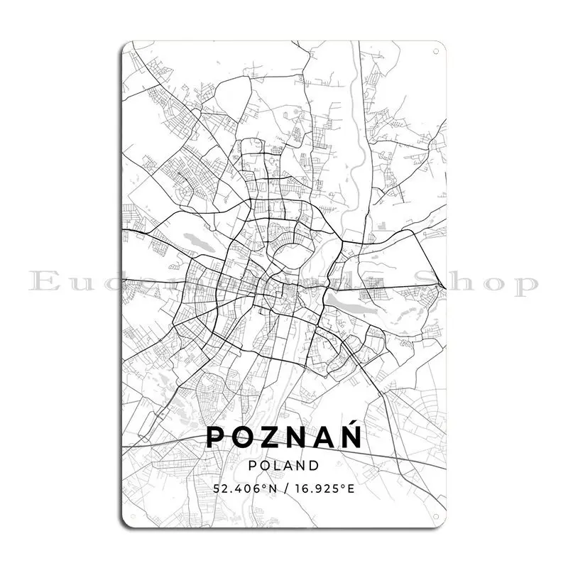 Poznan Польша металлический знак Настенный дизайн украшение индивидуальный