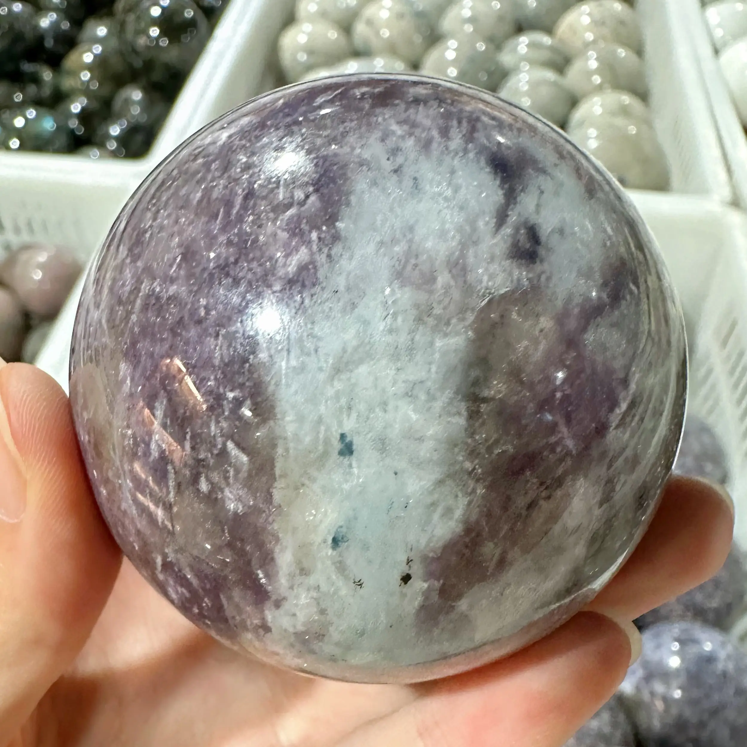 

Natural Placer Tourmaline Crystal Ball Energy Mineral Home Office Decorative Craft Gifts