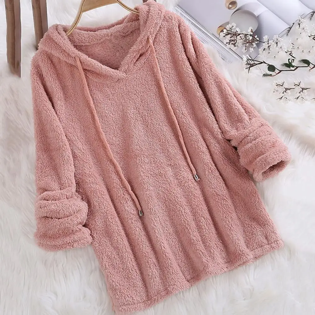 

Beautiful Double Sided Fleece Lady Pajama Winter Pajama Top Long Sleeves Fluffy