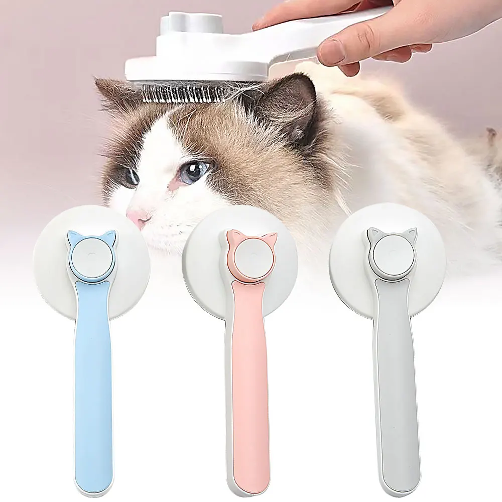 

Щетка для груминга собак и кошек, самоочищающаяся щетка для груминга, массажная расческа для волос