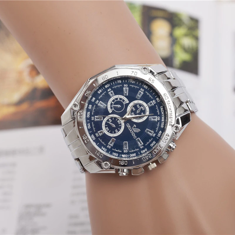 

Dropshipping Hot Selling Luxury Stainless Steel Watch Men Wristwatches Fashion Male Sport Quartz Watch Relogio Masculino Watches