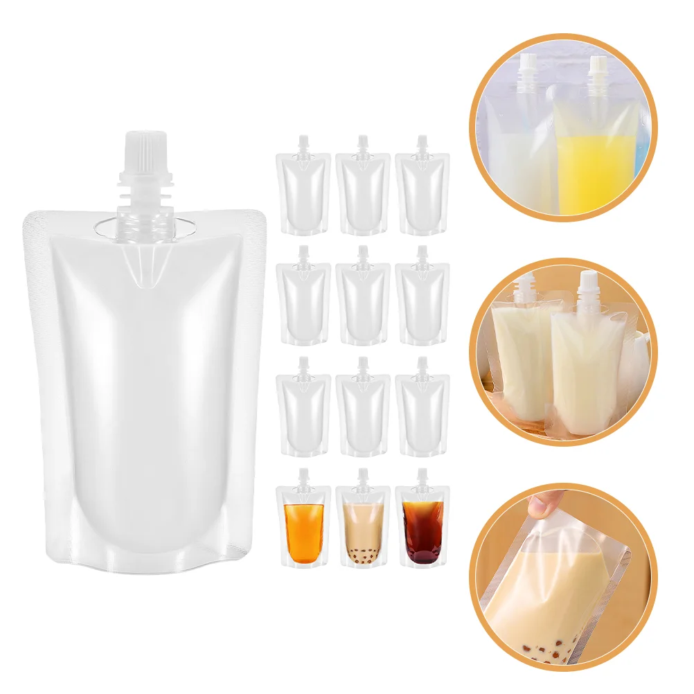 

100 Pcs Self-supporting Nozzle Bag Soy Milk Bags Beverage Pouch Travel Packing Water PE Multi-function Plastic Drinks Packaging