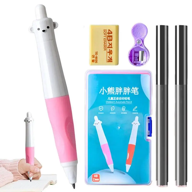 3 Step Pencil Griptraining Kit Grip Posture Correction Training Pencil Pen With 2mm Lead Refills For