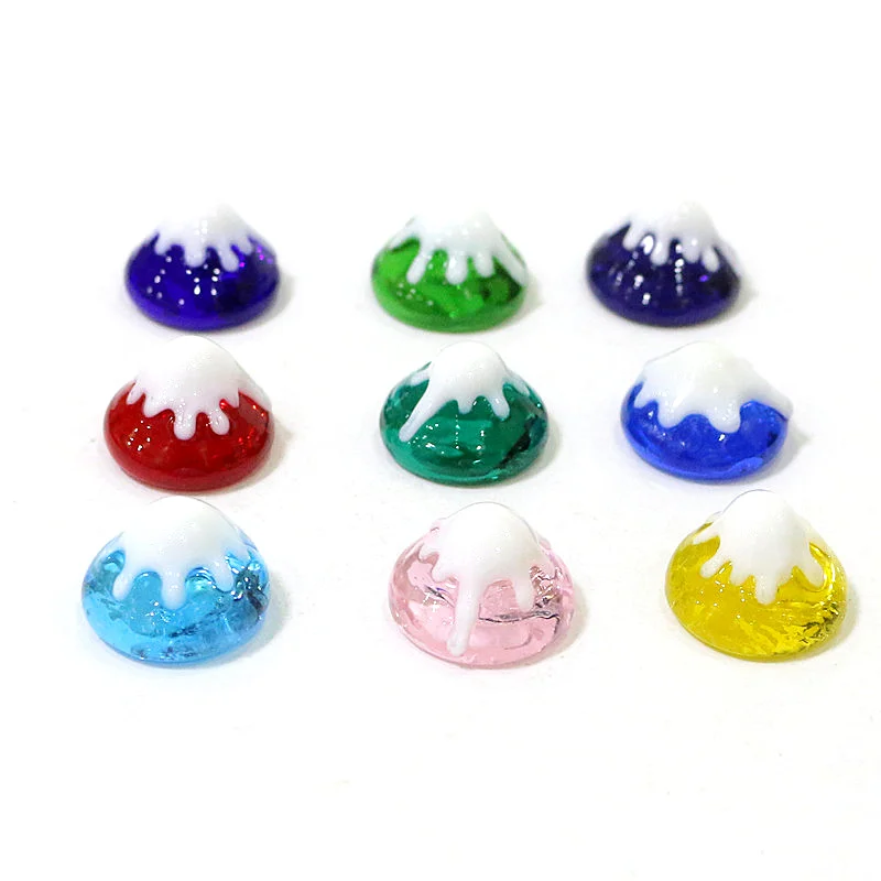 

9Pcs Cute Mini Glass Snow Mountain Shape Design Creative Tiny Hill Statue Ornament Home Fairy Garden Aquarium Decor Accessories