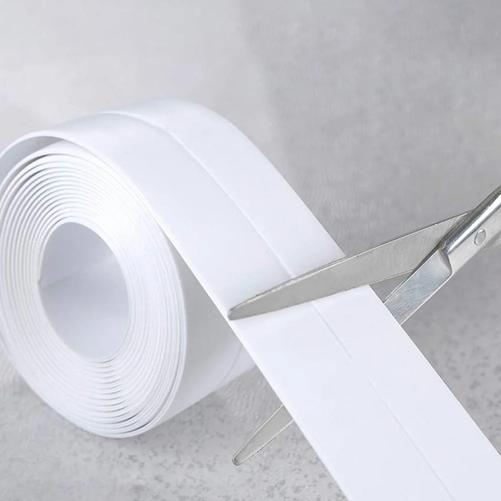 

3 Rolls Seam Waterproof Adhesive Tape Sealing Strip Bathroom Toilet Strips Wash Basin Caulk Pvc Self