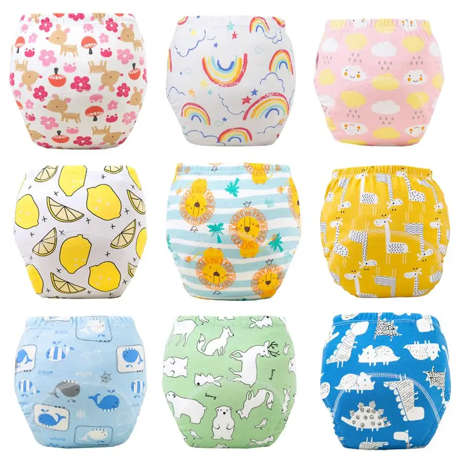 New Baby Diapers Reusable Training Pants Toddler Kid Washable 6 Layer Waterproof Cotton Cloth Nappy Underwear bebe Shorts