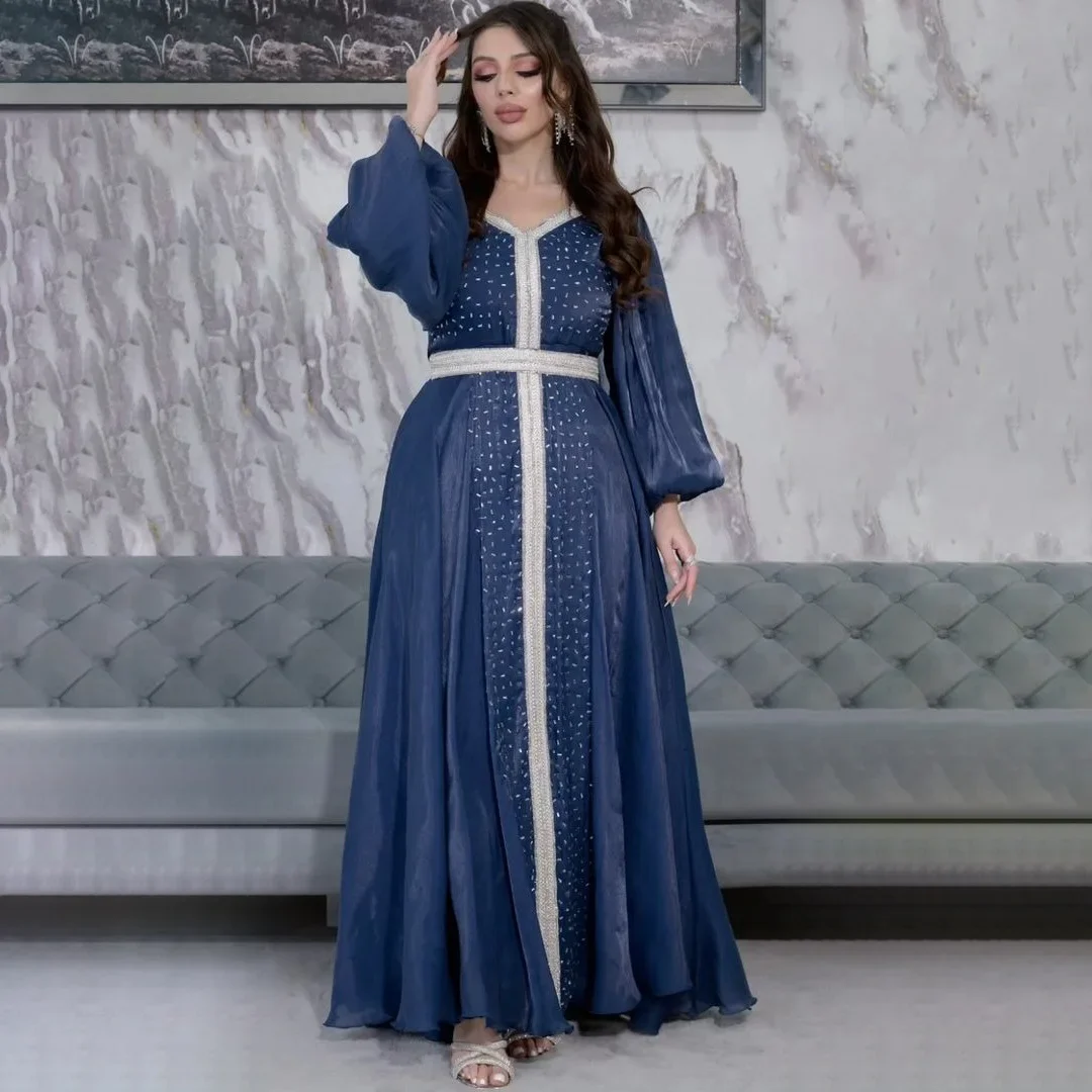 Алмазная Абая арабское длинное платье мусульманский марокканский кафтан халат