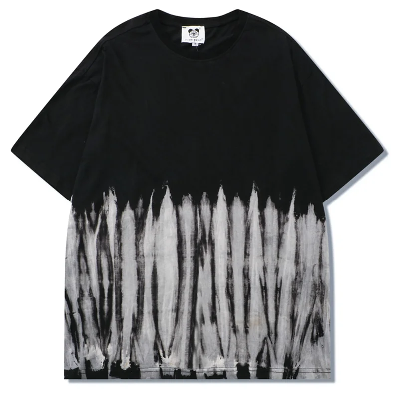 

Harajuku Tie Dye T-shirt Oversize Hip Hop Graphic T shirts Cotton Retro Wash Tops Tee Men Streetwear Summer Vintage Clothing New