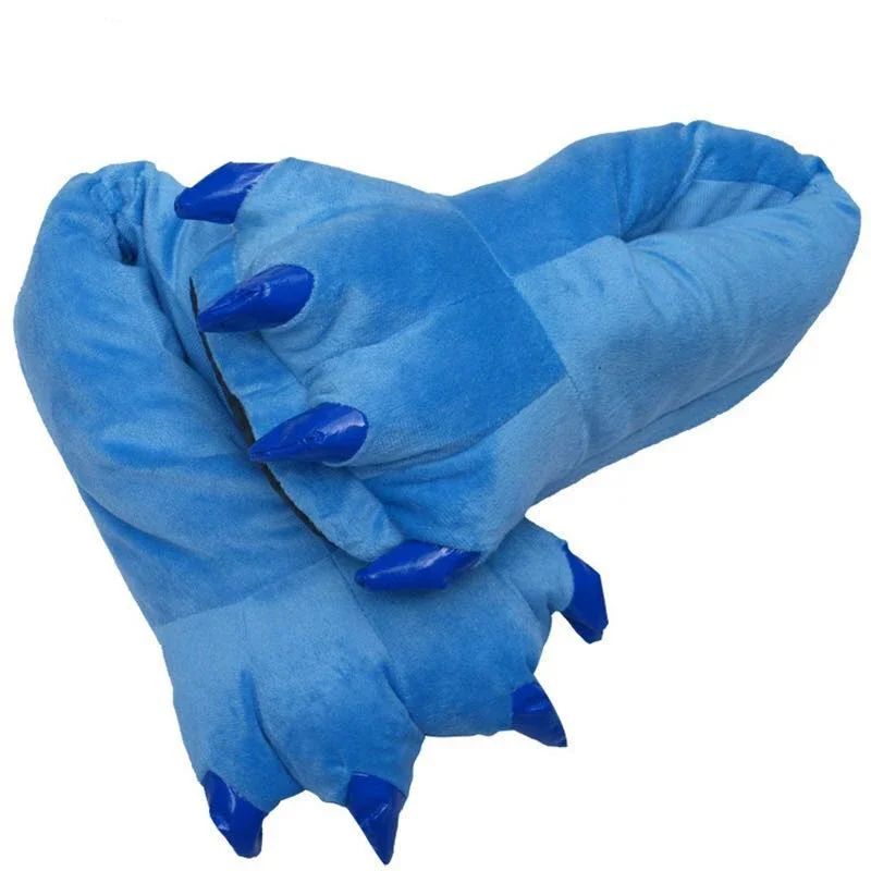 Теплая Зимняя Детская домашняя обувь динозавр искусство Мультяшные животные