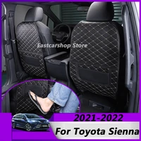 for toyota sienna 2021 2022 car rear row seat anti kick pad mat cover scratch resistant seats back protection mat accessories