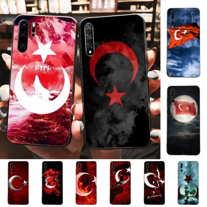 

Turkey Flag Phone Case For Huawei P 8 9 10 20 30 40 50 Pro Lite Psmart Honor 10 lite 70 Mate 20lite
