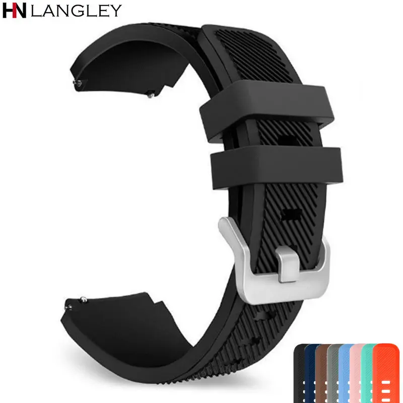 

Ремешок Siicone для спортивных часов Huawei Watch GT2 GT3 46 мм, браслет для Huami Amazfit GTR 2/47 мм, Garmin Vivoactive 4, 22 мм