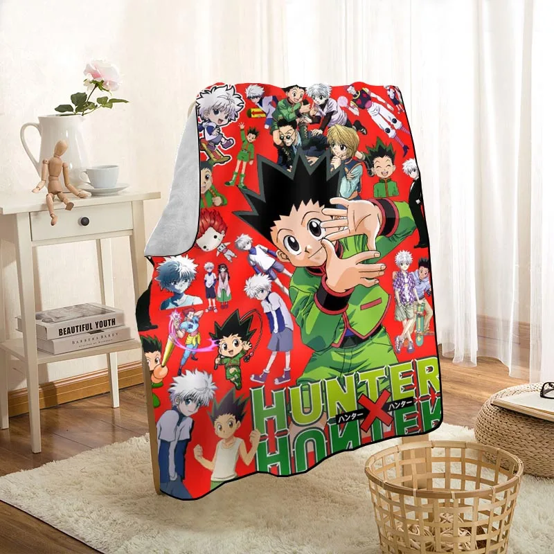 

Одеяло из микрофибры в стиле аниме Hunter x Hunter And Inuyasha, супермягкое теплое, для путешествий, для взрослых, 1007