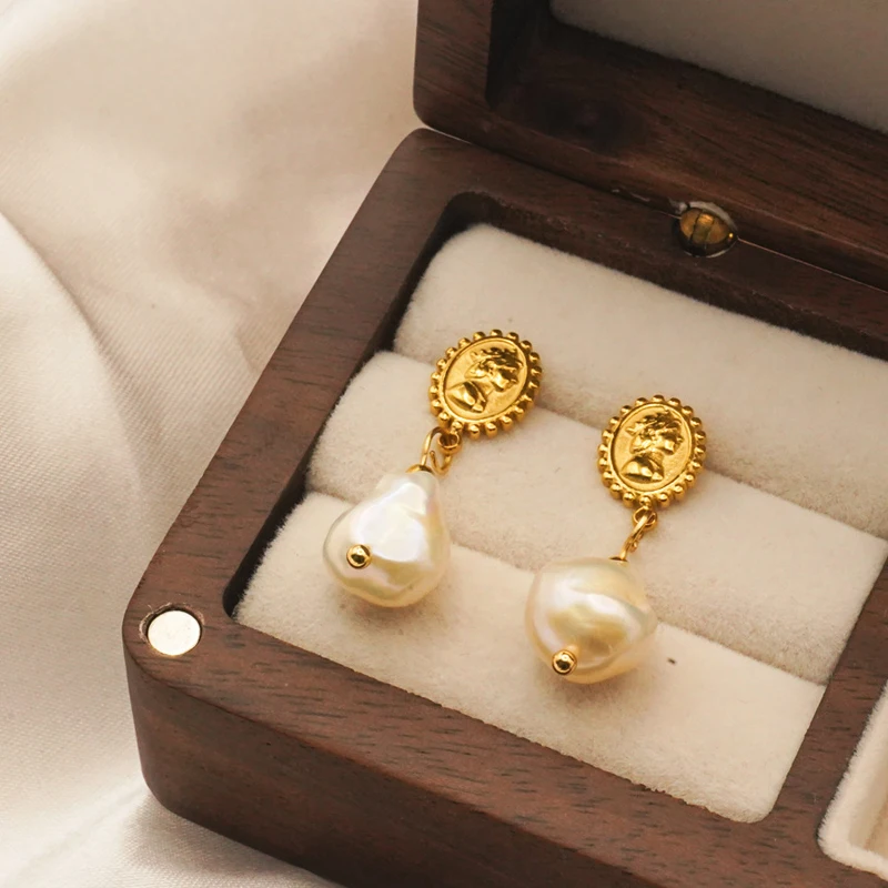 925 серебряные корейские серьги-подвески с натуральным жемчугом для женщин из