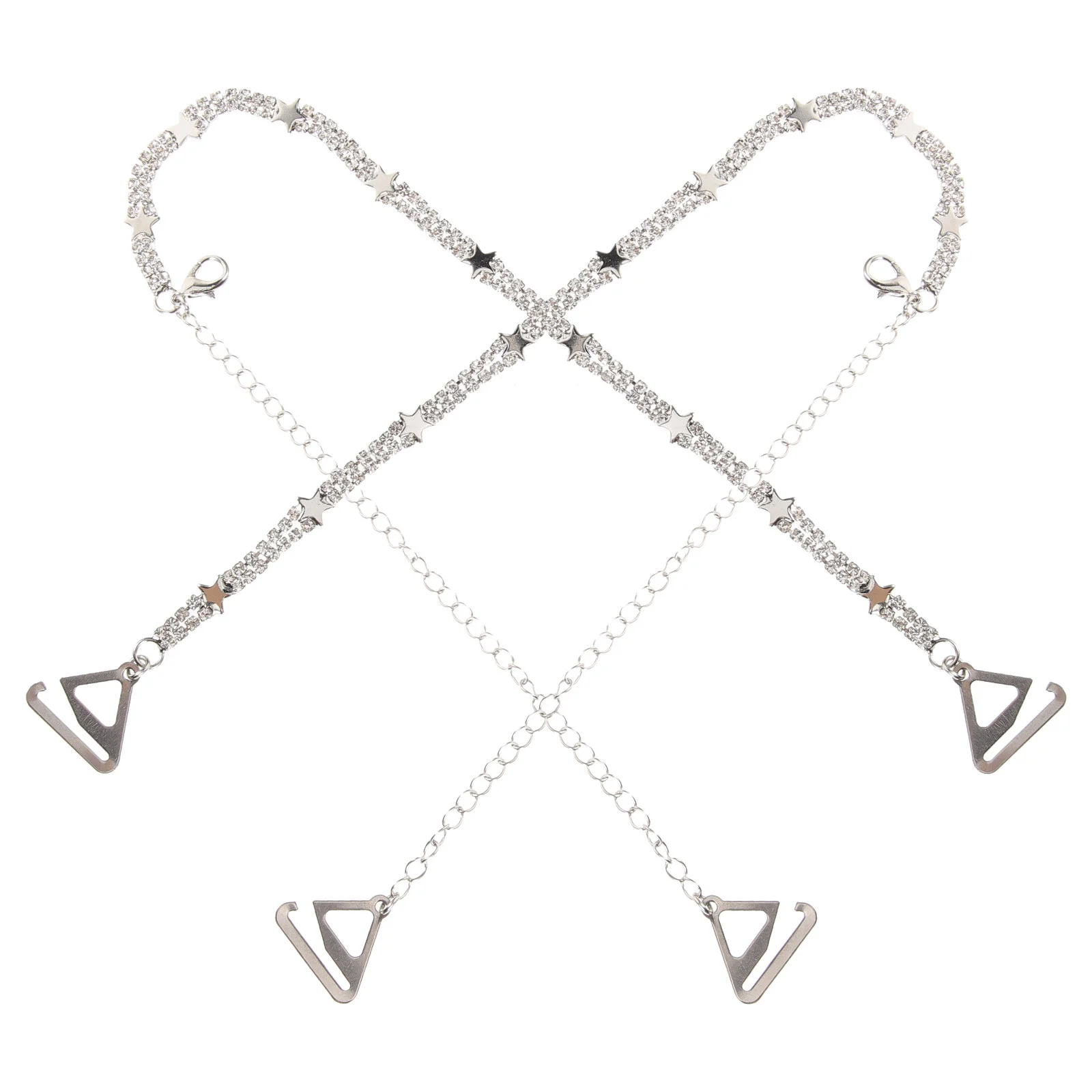 

Metal Strap Rhinestone Straps Strapless Dresses Accessories Shoulder Replacement