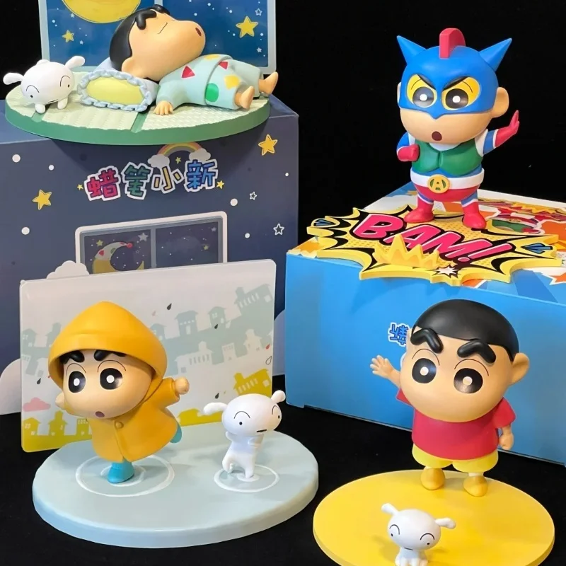 Crayon Shin chan настоящий маленький белый сцена жизни маленькое украшение для рабочего