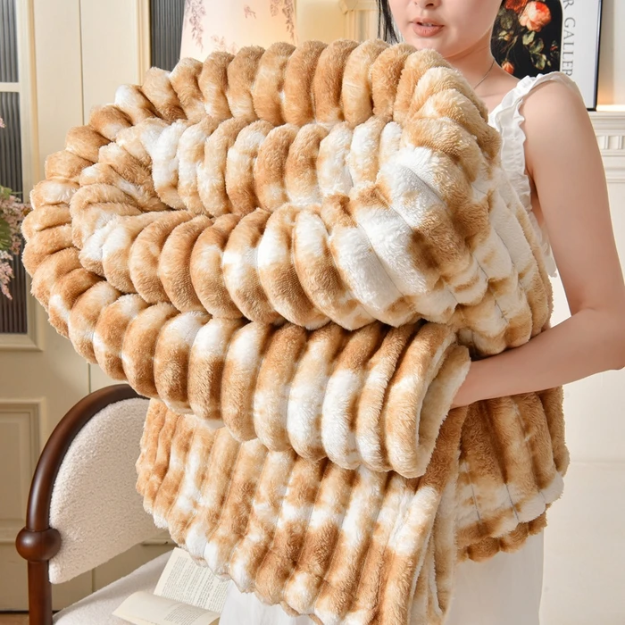 

Коралловый фланель плед Queen size