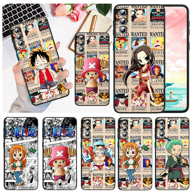 

Poster Anime One Piece For Samsung Galaxy S22 S21 S20 FE Ultra Pro Lite S10 5G S10E S9 S8 Plus Black Soft Capa Phone Case