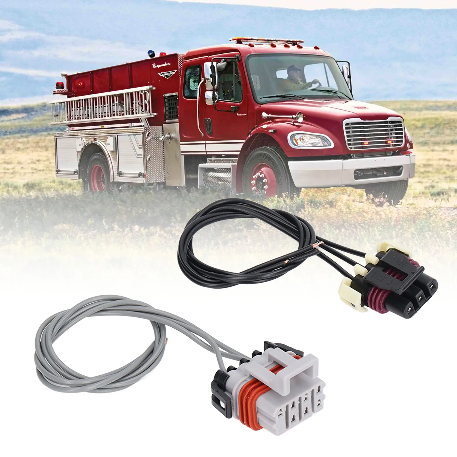 ZK20 Headlight Turn Signal Wiring Harness Kit 224396007 Replacement for Freightliner Columbia Truck 2X 2005‑2014