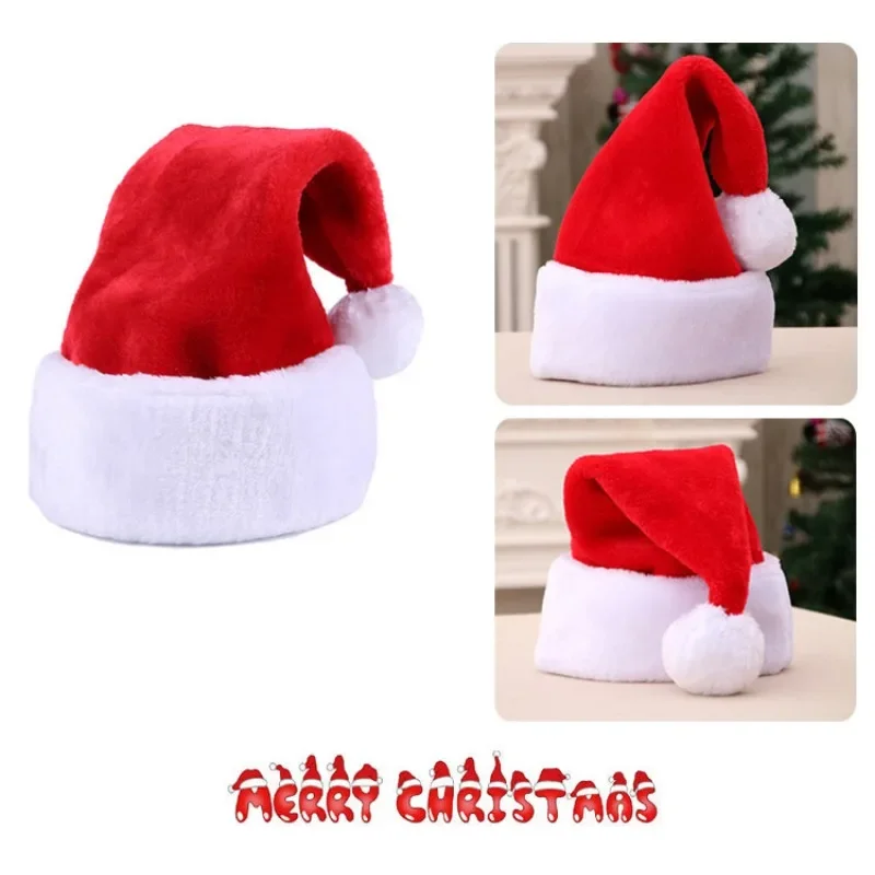 Новая высококачественная шапка Санты утолщенная и увеличенная взрослая