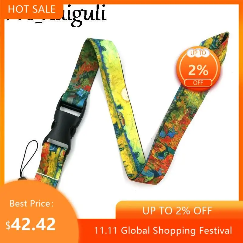 

30 шт. Ван Гог красные виноградники в Арле ремешки классный шейный ремешок для ТЕЛЕФОНА КЛЮЧИ ID держатель для карт с ремешком "сделай сам" с по...