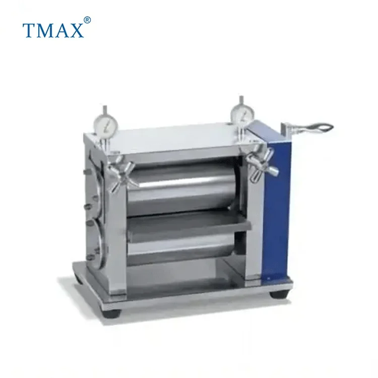 Лабораторный небольшой ручной роликовый пресс-календер марки TMAX для электрода с