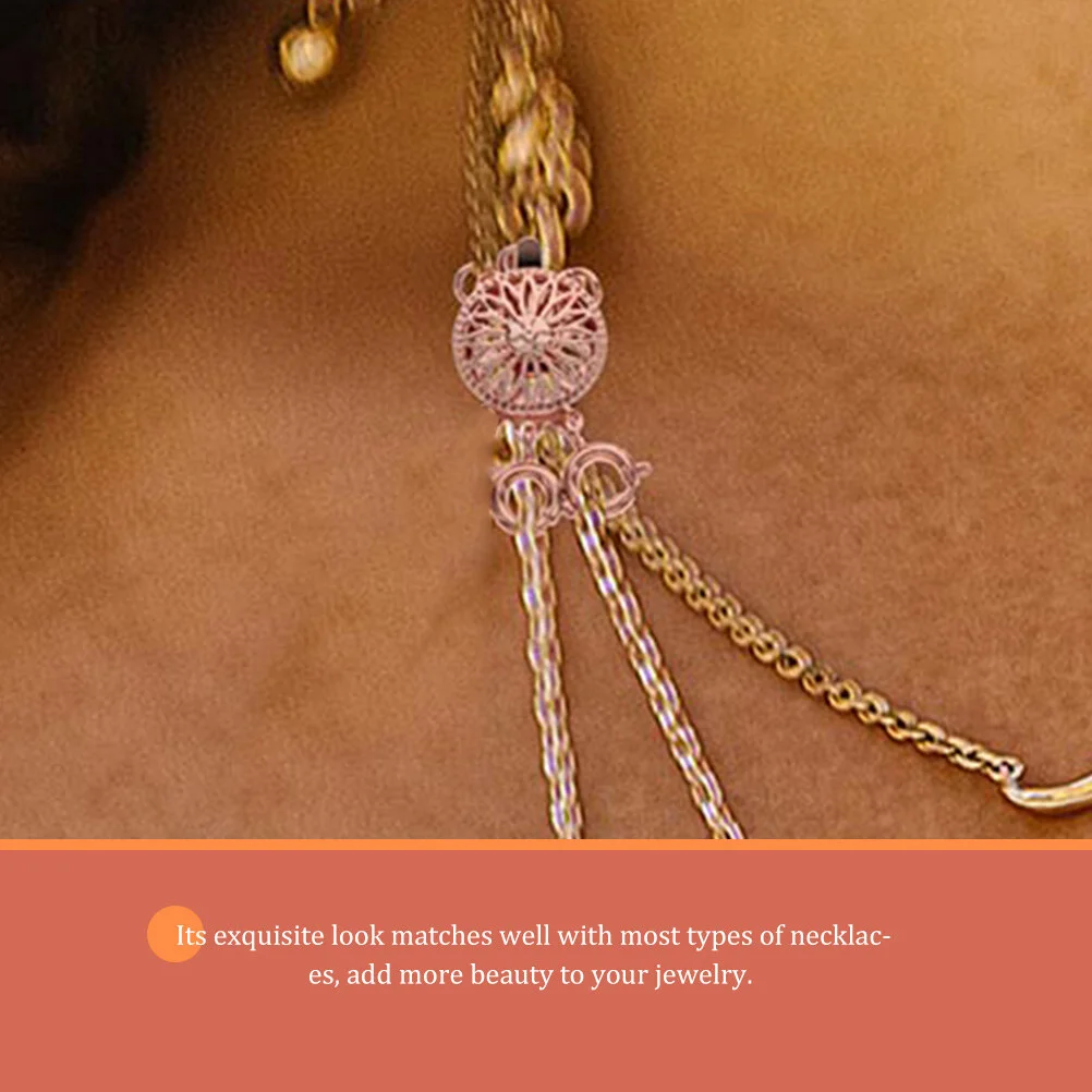 2 Pcs Materials Necklace Layering Separator Jewelry Connector Sunflower Multi Clasp Copper Detangler