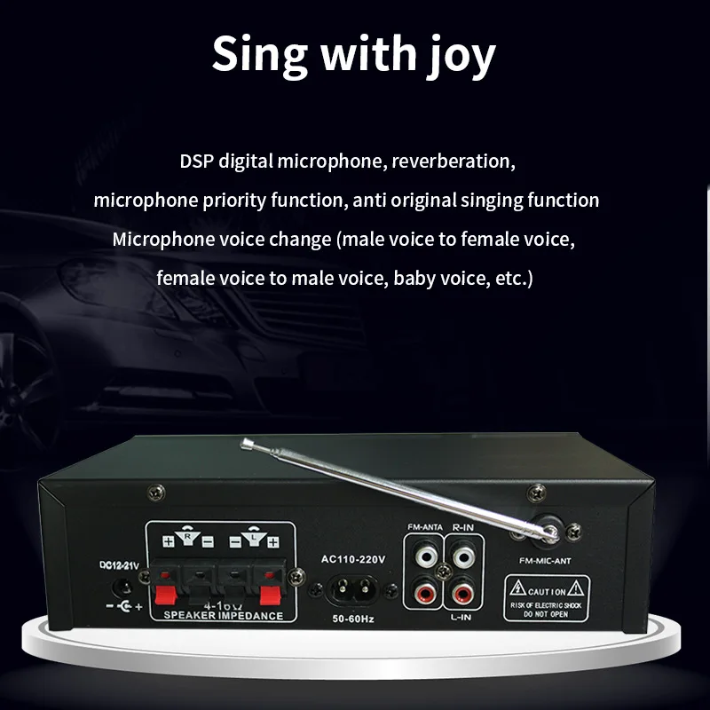 AK35/G919H 1000 Вт усилители мощности для дома и автомобиля 2-канальный Bluetooth объемный