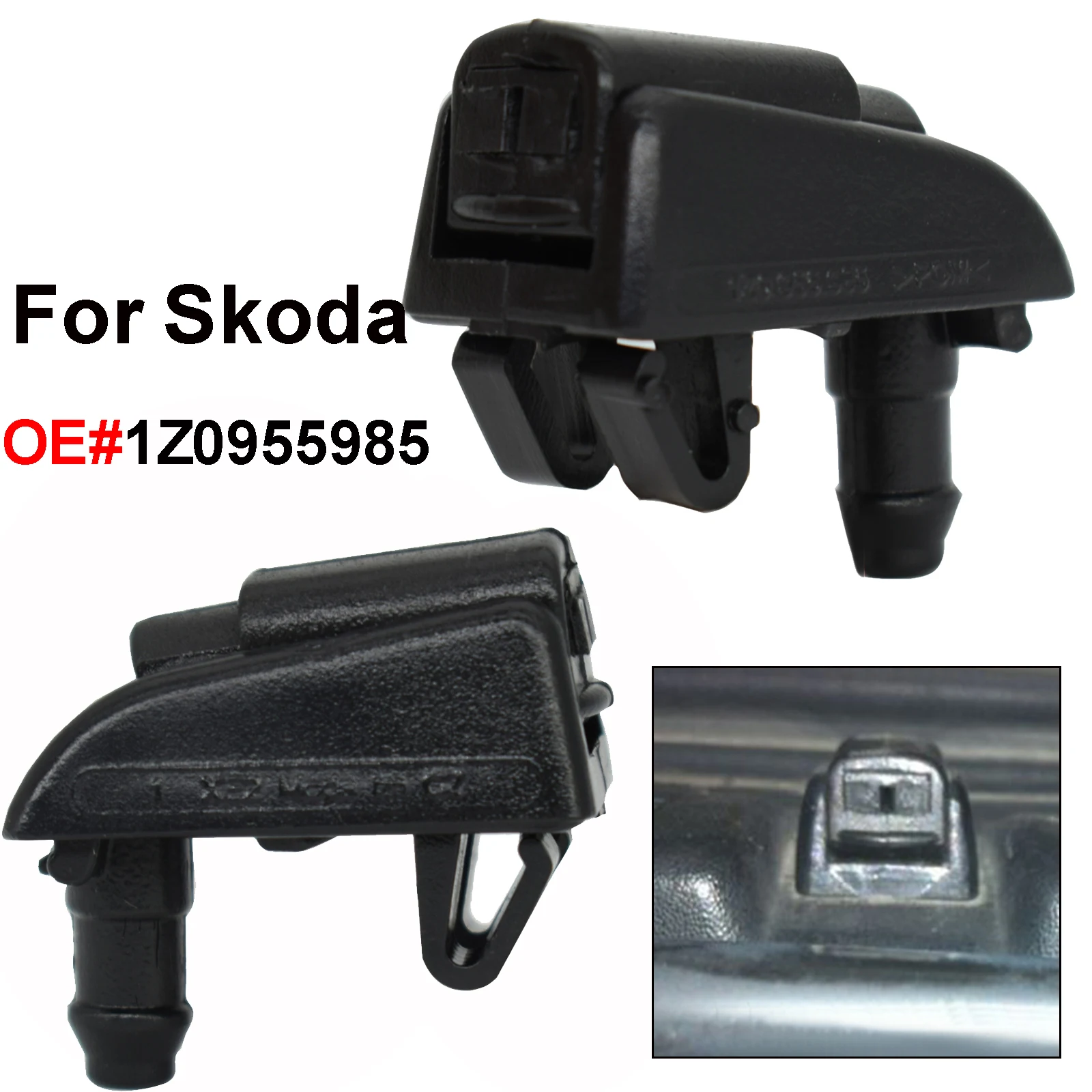 

2 шт. насадки для омывателя переднего стекла 1Z 0955985 Для Skoda Octavia 1Z 2005-2013 Octavia 5E 2013-2016