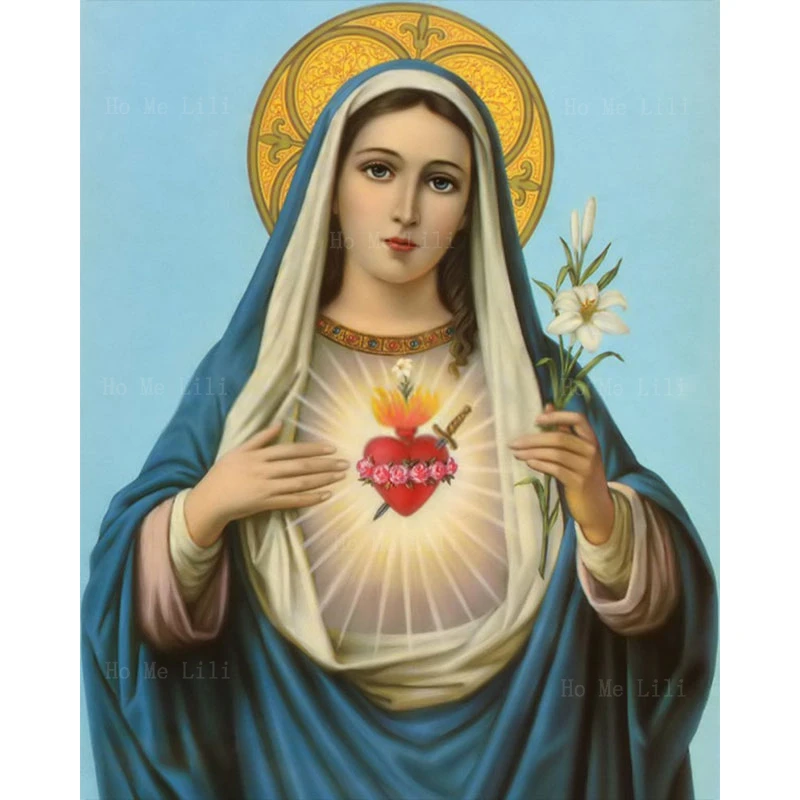 Леди св. Непорочное сердце Марии. Икона Непорочное сердце Девы Марии.